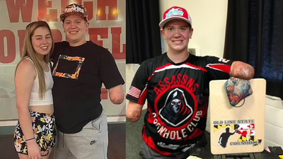 Ex girlfriend of quadruple amputee cornhole player Dayton Webber accused of murder reveals his angry dark side as footage emerges