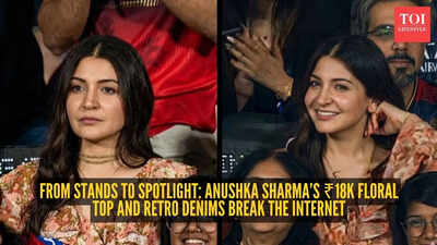 Not just Virat Kohli’s flying kiss - Anushka Sharma’s ₹18k floral top and retro denims steal the show at IPL 2026 opener