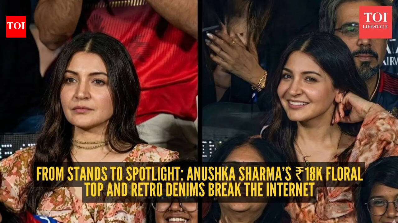 Not just Virat Kohli’s flying kiss - Anushka Sharma’s ₹18k floral top and retro denims steal the show at IPL 2026 opener