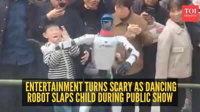 Watch here: Entertainment turns scary as dancing robot slaps child during public show