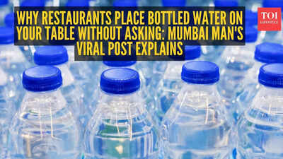 Why restaurants place bottled water on your table without asking: Mumbai man's viral post explains
