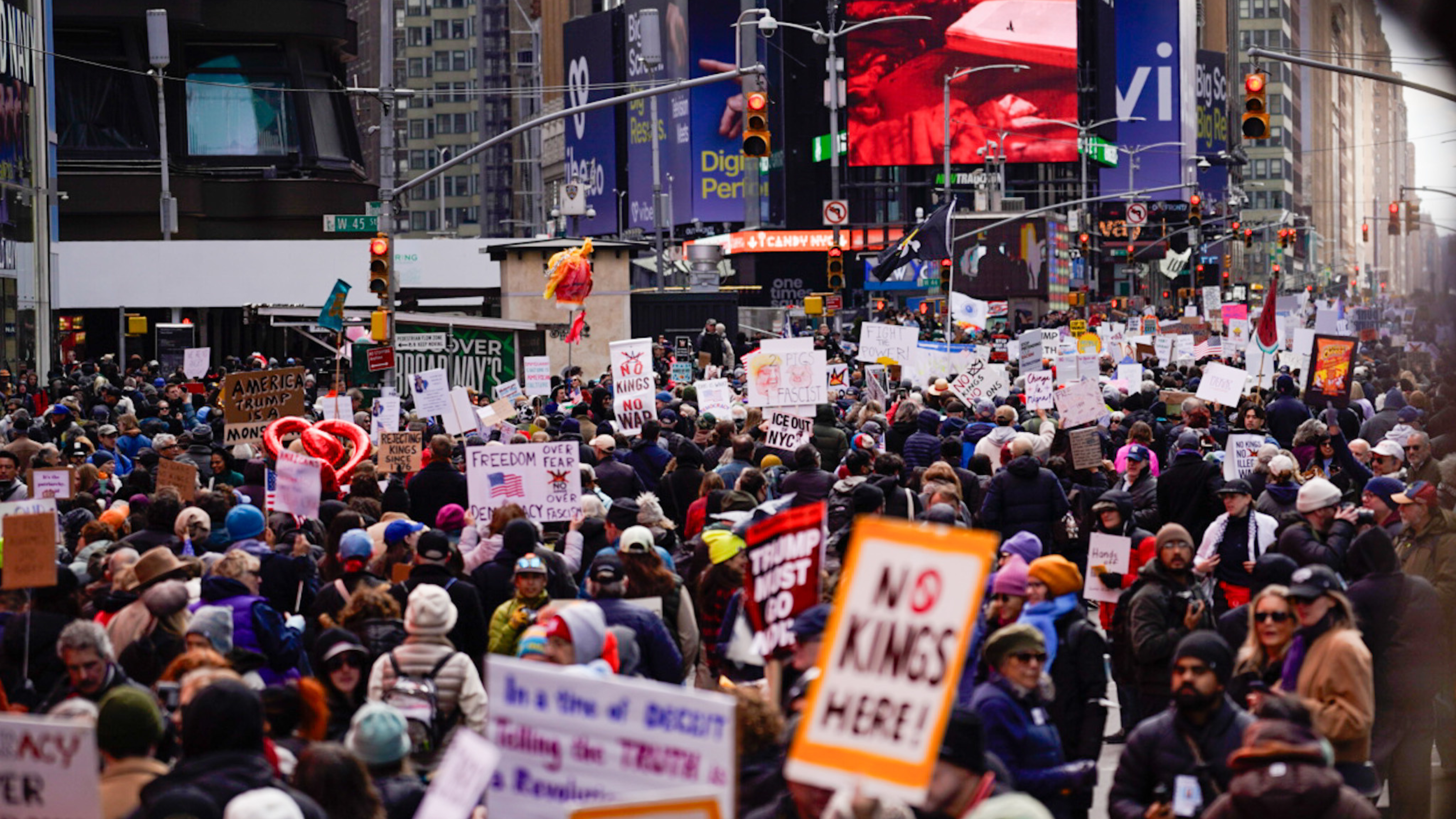 Millions were out on the streets. Are Americans really turning against Trump?