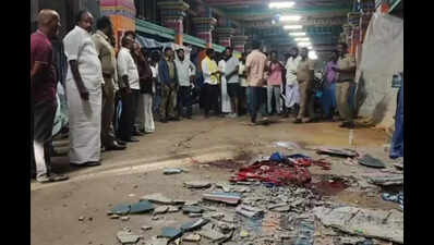 1 dead as part of temple ceiling collapses
