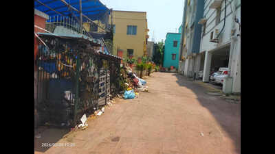 Garbage lies unattended in city housing societies over user fee dispute