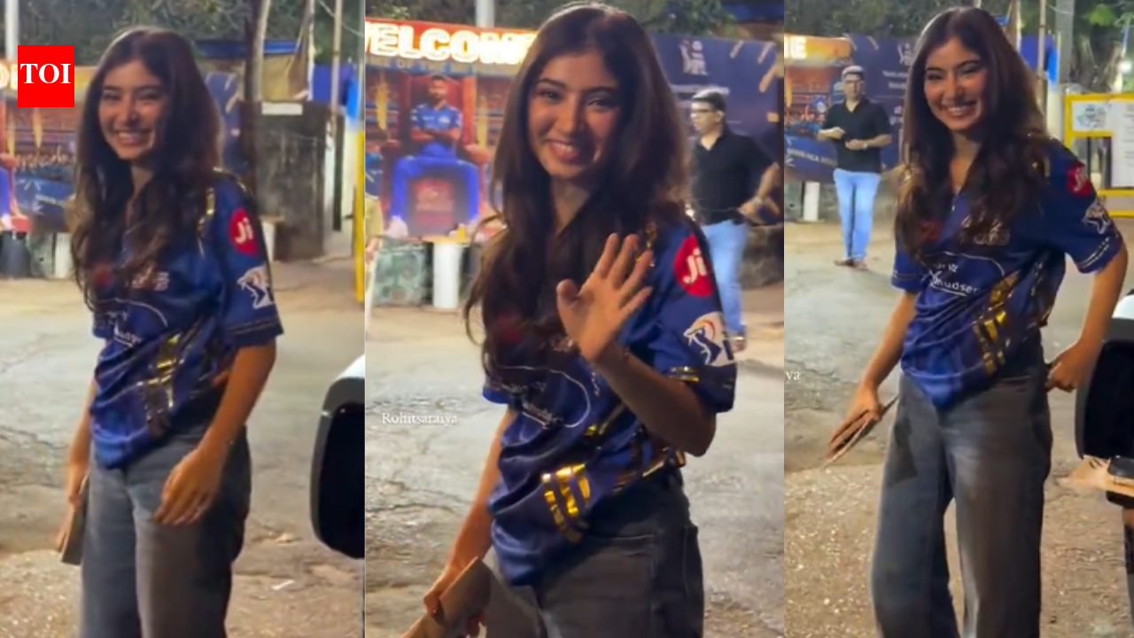 Dhurandhar 2 fame Sara Arjun turns heads at Wankhede for MI vs KKR – Watch | Cricket News