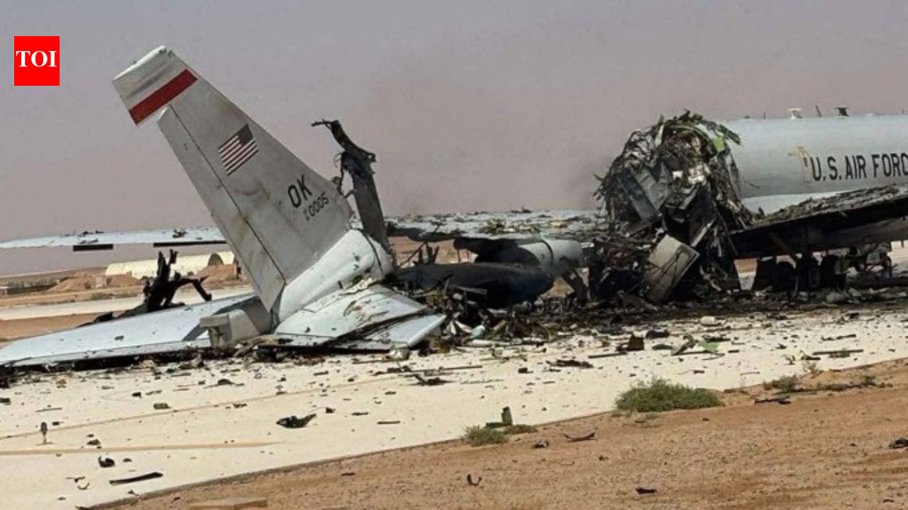Target hit by Iran: Images show destroyed US E-3 Sentry at Saudi Arabia's Prince Sultan base