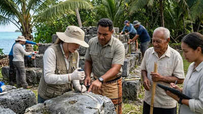 How old are the coral houses of Tonga and the Cook Islands? Scientists pinpoint their exact construction date