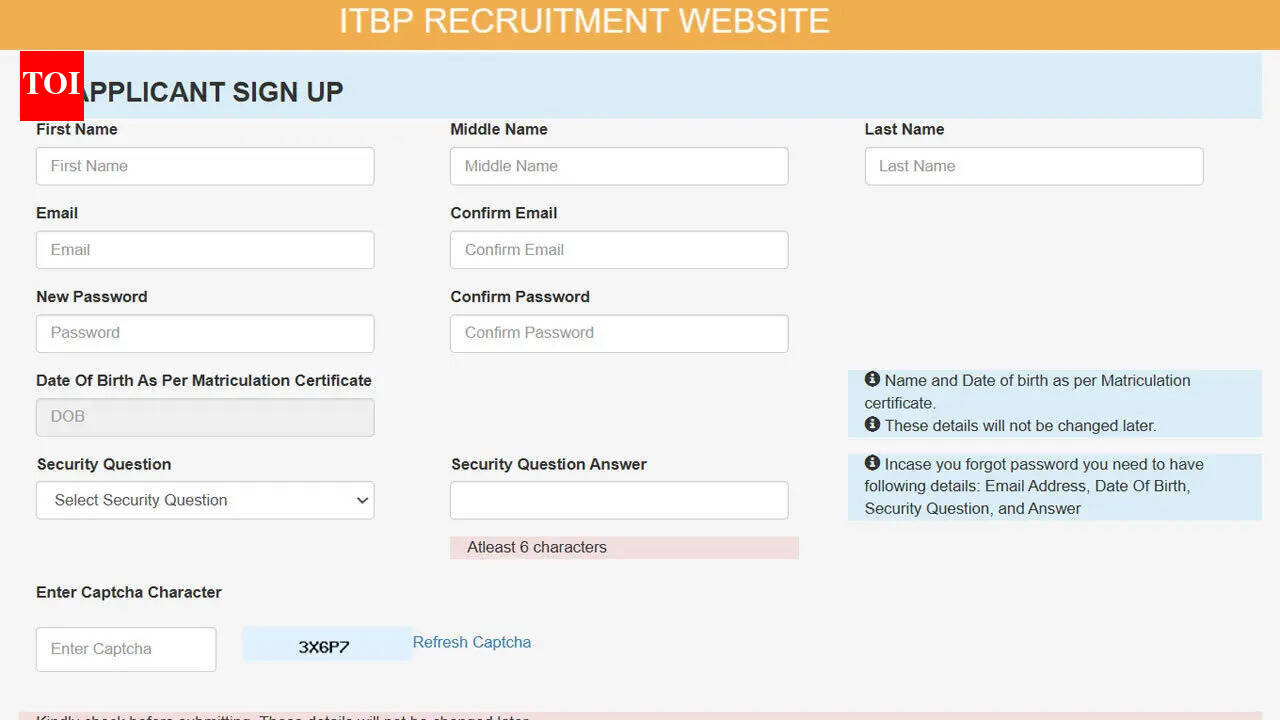 SSF Constable Tradesman recruitment 2026: Application process begins at recruitment.itbpolice.nic.in; apply here