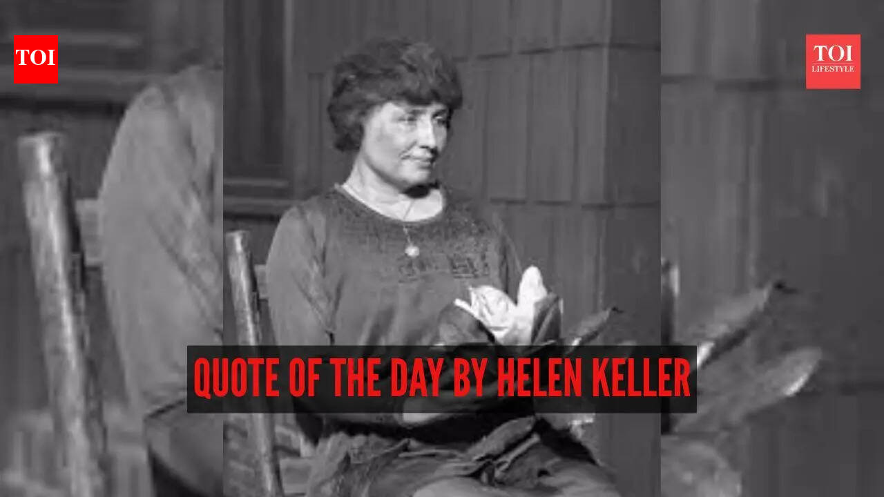 Quote of the day by Helen Keller: “Your success and happiness lies in you. Resolve to keep happy, and your joy and you shall…”