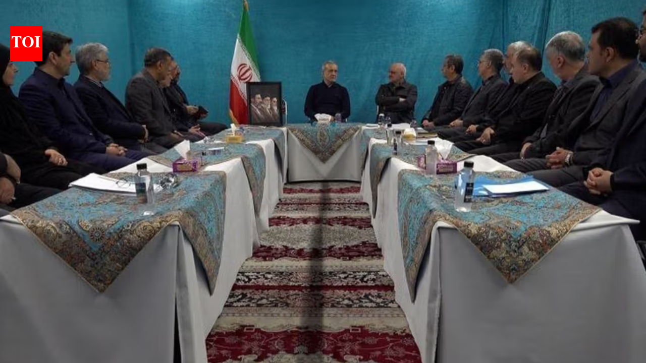 Iran holds cabinet meet in bunker-style setting, shares pic