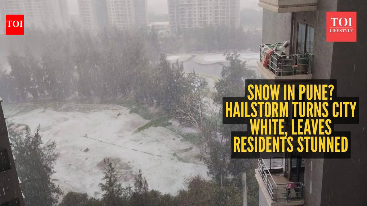 Not Kashmir! Pune wakes up to ‘snowfall’ scenes as hailstorm blankets Hinjewadi