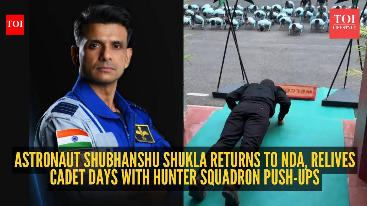 Astronaut Shubhanshu Shukla revisits NDA, surprises Hunter Squadron Cadets with push-ups