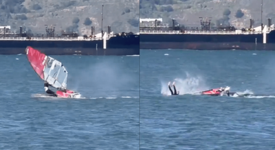 Watch video: Windsurfer hits whale in ‘unbelievable’ mid-ride moment caught on camera