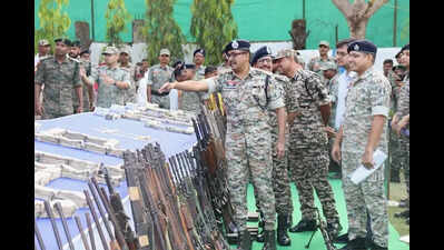 Chhattisgarh: 34 Maoists surrender across Bastar region on deadline day; Huge dump of gold, cash recovered