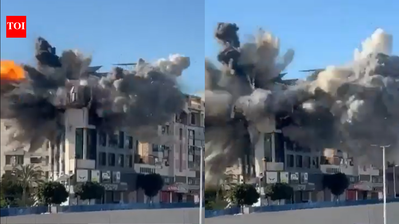 Watch: Dramatic footage shows Israeli strike turning building to dust in Beirut