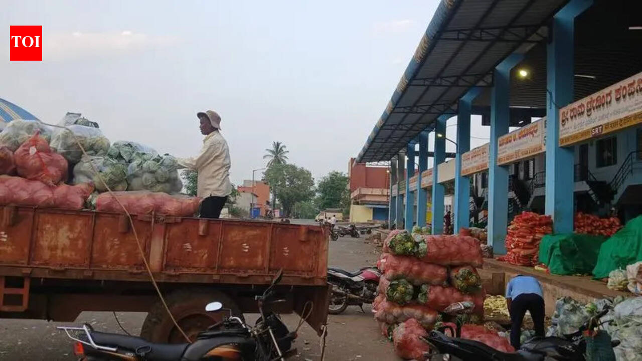 Farmers &amp; traders hit as vegetable prices plunge at Belagavi APMC