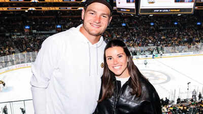 Drake Maye steals spotlight at Bruins game as Patriots QB’s offseason tour takes unexpected hockey twist
