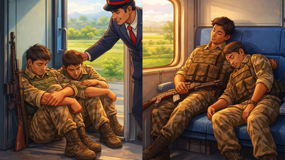 TTE’s kind gesture on a train for Indian soldiers, and a quiet reminder of what respect really looks like
