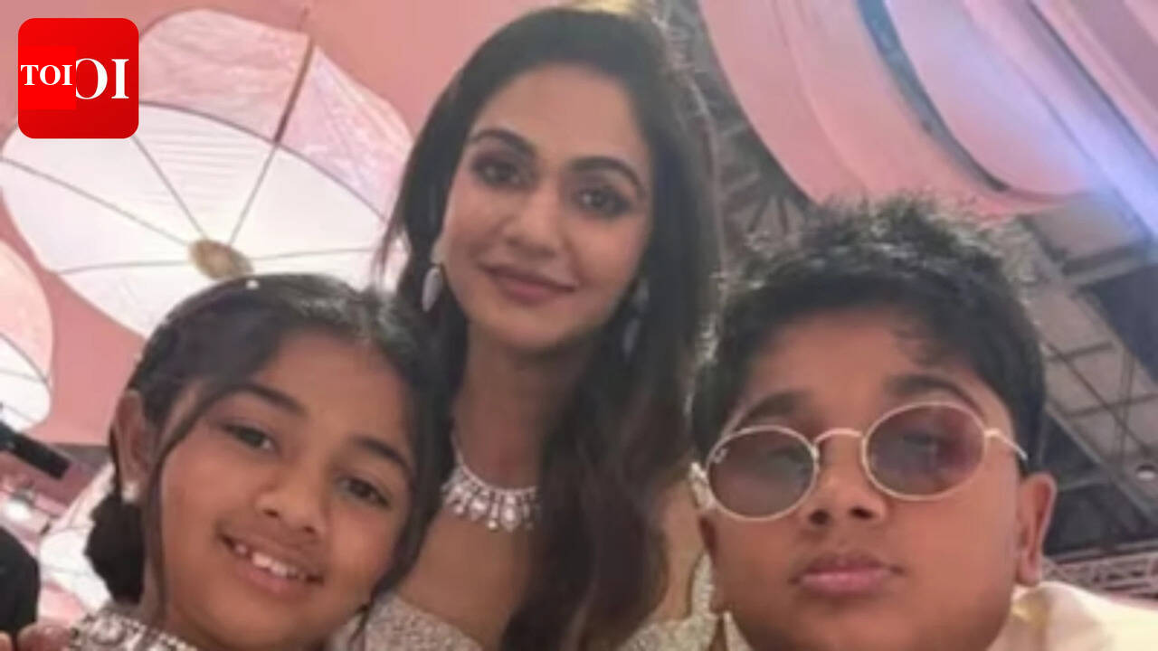 Allu Arjun’s wife Sneha Reddy visits Tirumala with kids Allu Ayaan and Allu Arha, shares photos and videos from trip