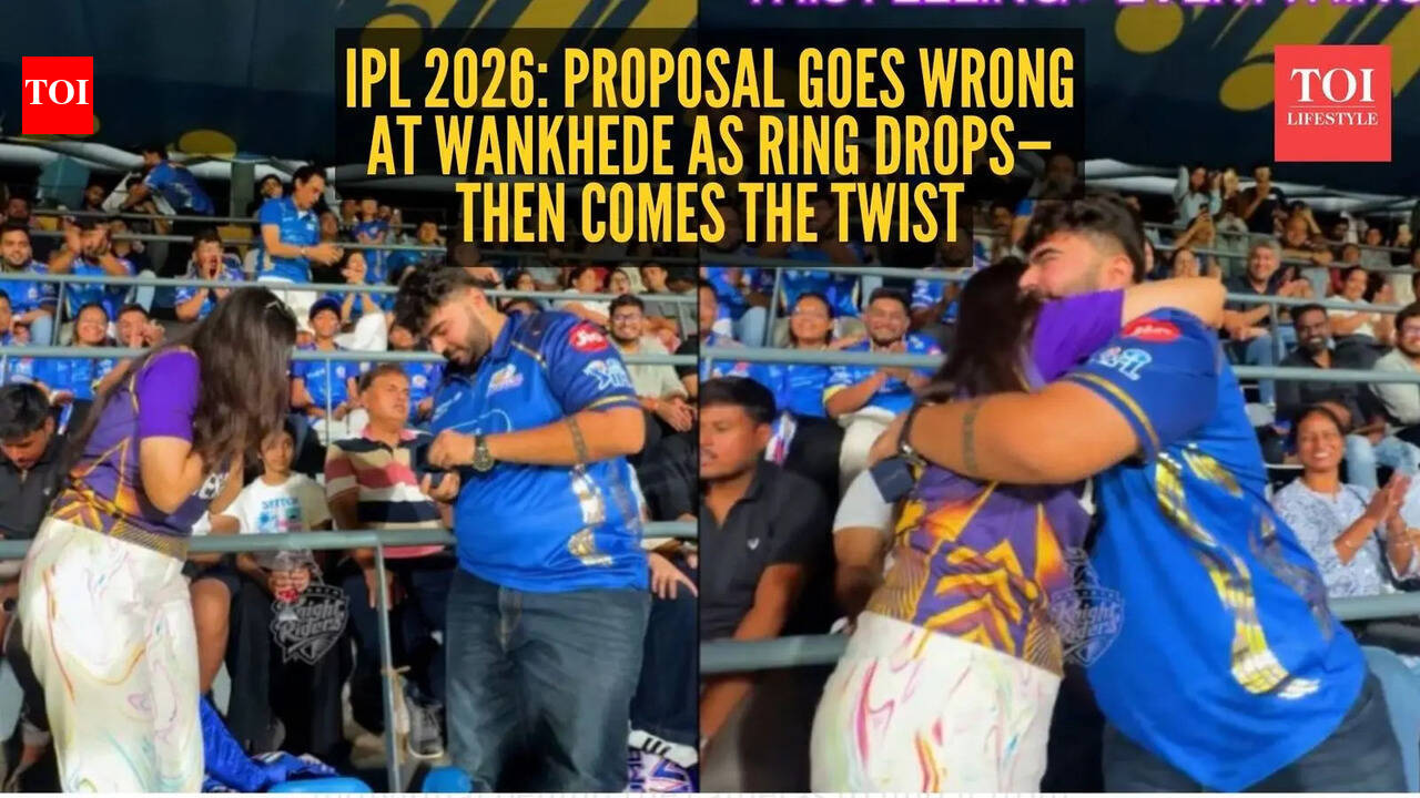 IPL 2026: Proposal goes wrong at Wankhede as man drops ring, but still scores a 'Yes'