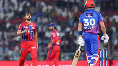 IPL turns fiery! Prince Yadav vs Tristan Stubbs faceoff goes viral in LSG vs DC – Watch | Cricket News – The Times of India