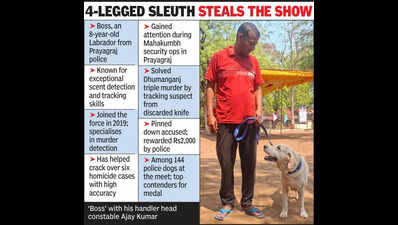 Tracker canine ‘Boss’ turns heads at All India Police Duty Meet in Nagpur