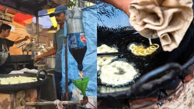 This Prayagraj vendor is using waste mobil for selling Jalebis amidst the LPG crisis