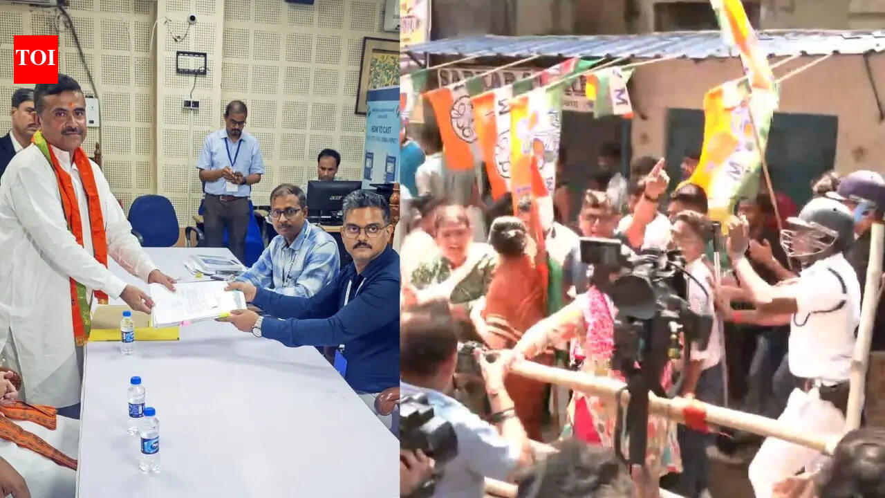 Bengal polls: BJP show strength at Suvendu Adhikari's nomination; face-off with TMC workers near CM Mamata Banerjee's home