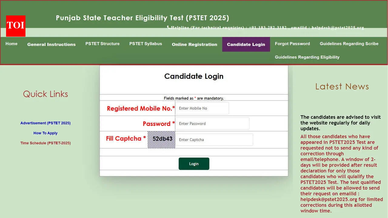 PSEB declares PSTET 2026 result today with final answer key and scorecard at pstet2025.org