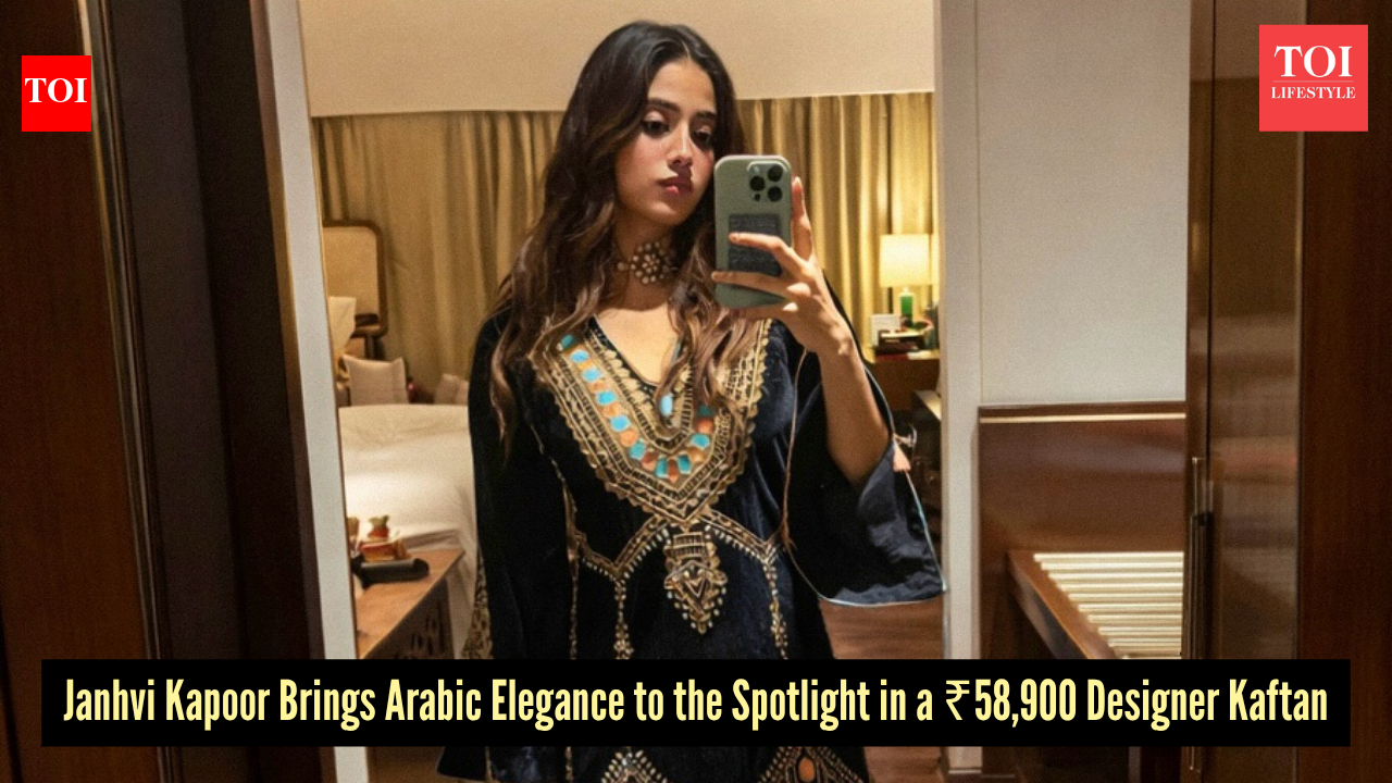 Janhvi Kapoor’s all-black kaftan look is an ode to Arabic-inspired fashion
