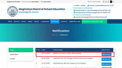 MBOSE SSLC result 2026 date announced, Meghalaya Board to release Class 10 scores on April 7