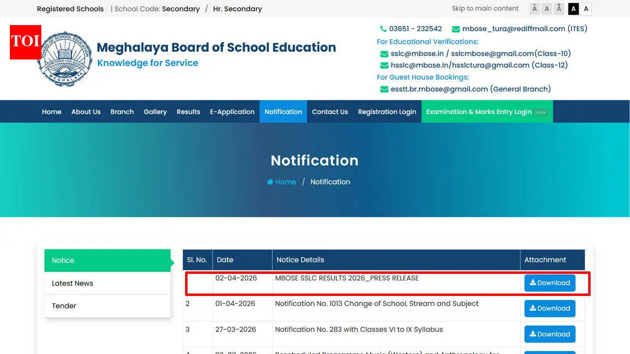 MBOSE SSLC result 2026 date announced, Meghalaya Board to release Class 10 scores on April 7