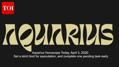Aquarius Horoscope Today, April 3, 2026: Set a strict limit for speculation, and complete one pending task early