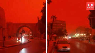 ‘Feels like Mars, not Earth’: Greece’s haunting red sky goes viral– videos inside