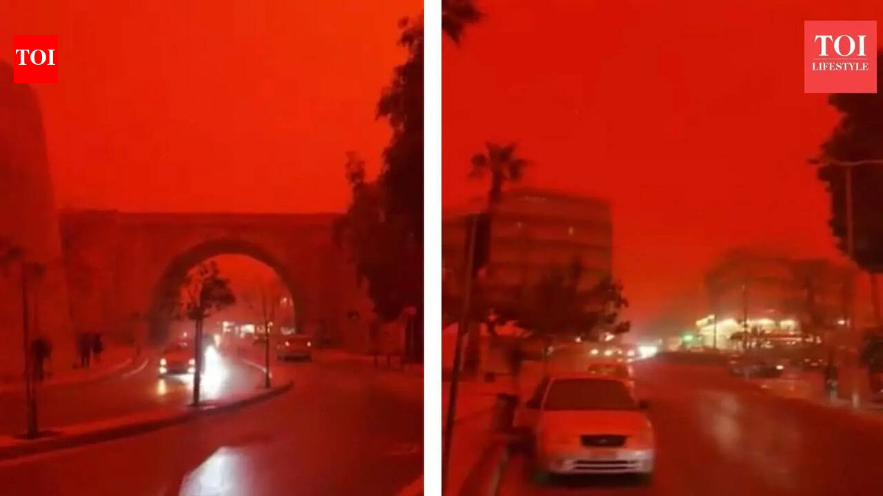 ‘Feels like Mars, not Earth’: Greece’s haunting red sky goes viral– videos inside