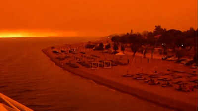 Apocalyptic red skies hit Greece: Saharan Dust blankets Crete while deadly Storm Erminio sparks widespread chaos | Watch