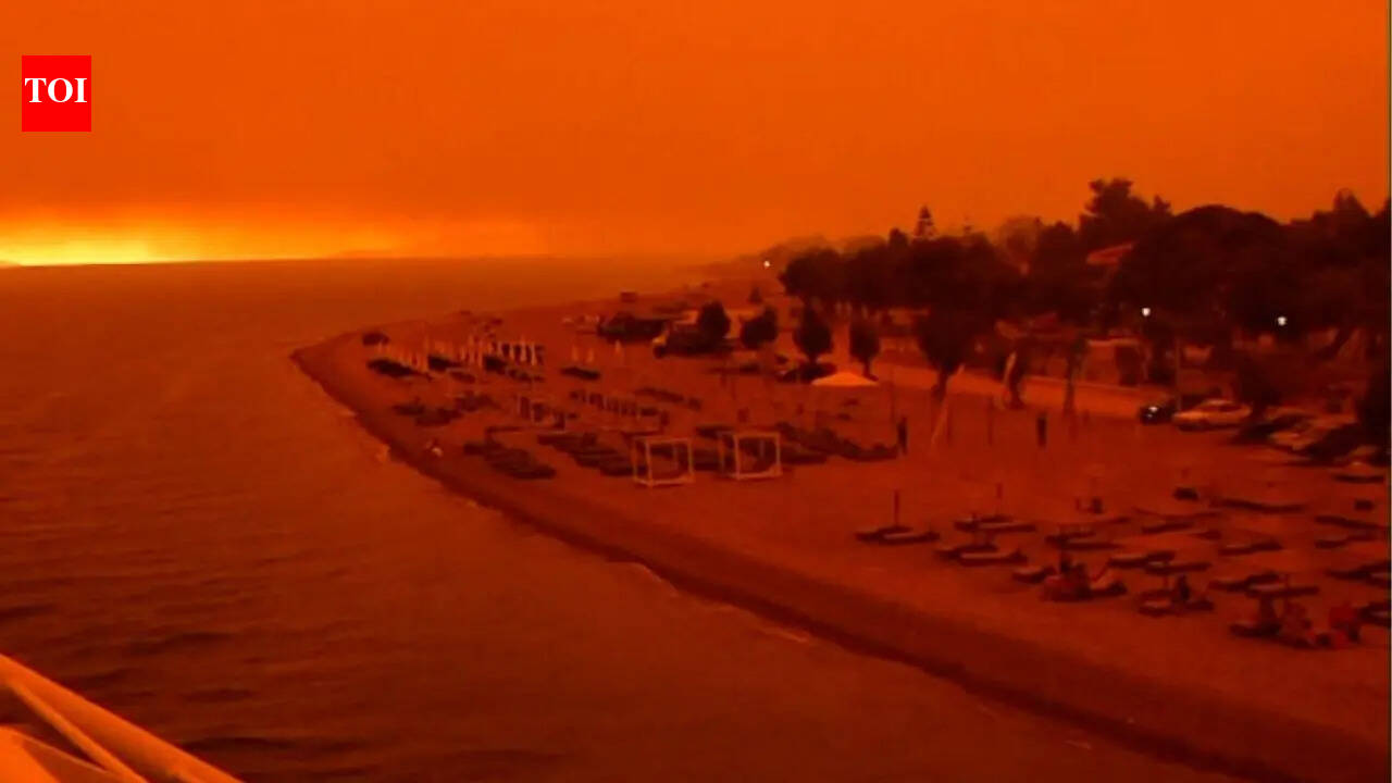 Apocalyptic red skies hit Greece: Saharan Dust blankets Crete while deadly Storm Erminio sparks widespread chaos | Watch
