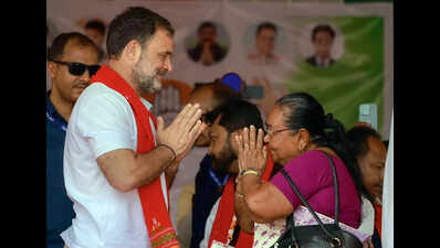 Cong pledges ST tag to 6 groups, Rahul unveils 100-day action plan