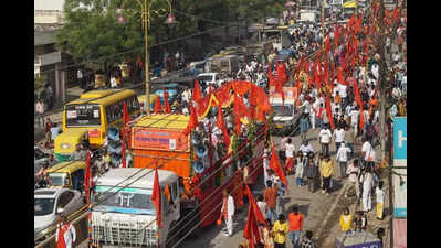 Processions, religious events mark grand celebrations of Hanuman Jayanti in city