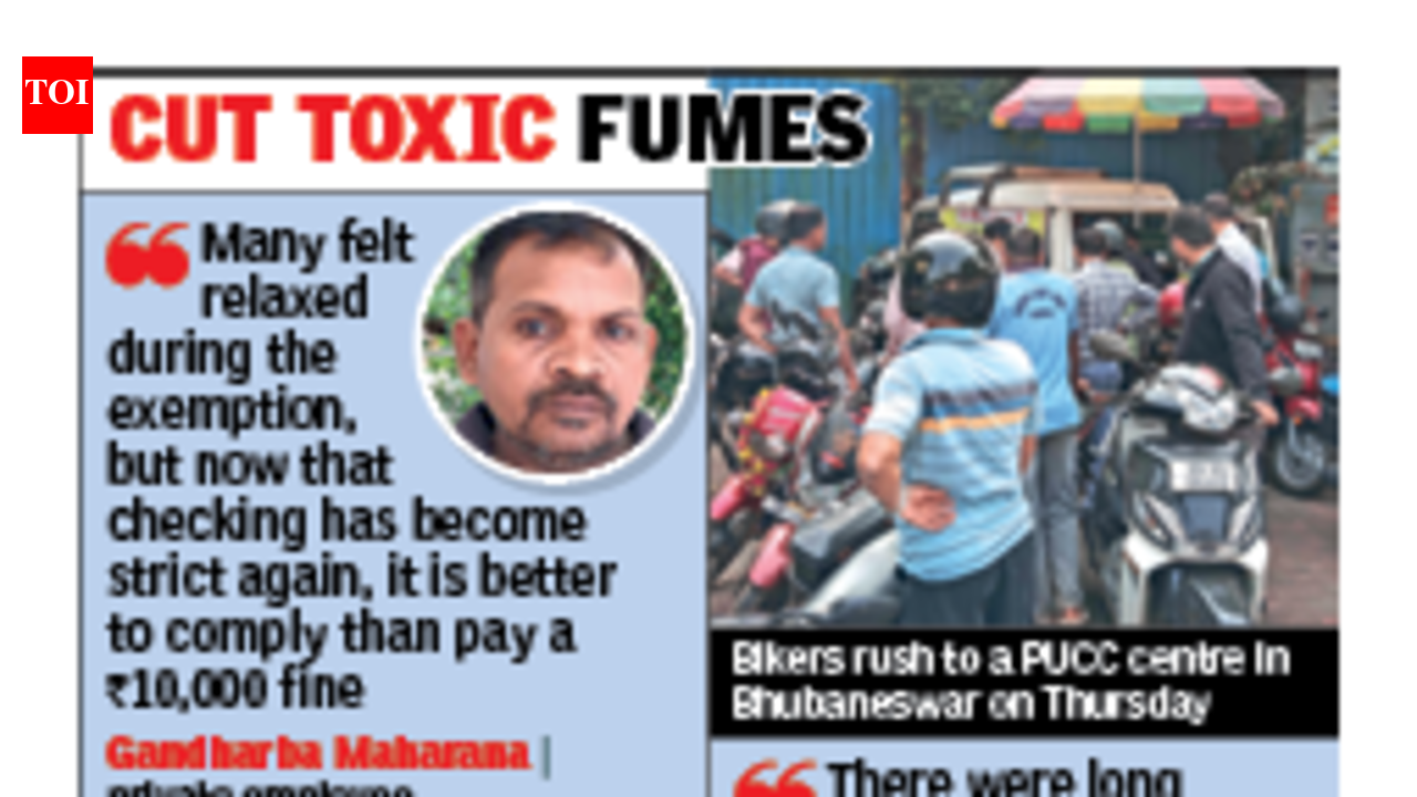 Odisha steps up PUCC enforcement after relaxation period ends