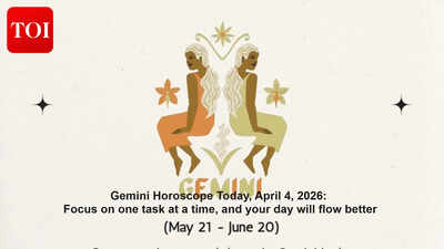 Gemini Horoscope Today, April 4, 2026: Focus on one task at a time, and your day will flow better