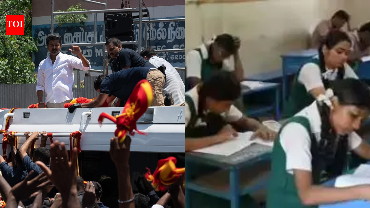 Vijay’s Trichy poll campaign disrupts Class 10 exam as loudspeakers blare near centre | Chennai News - The Times of India