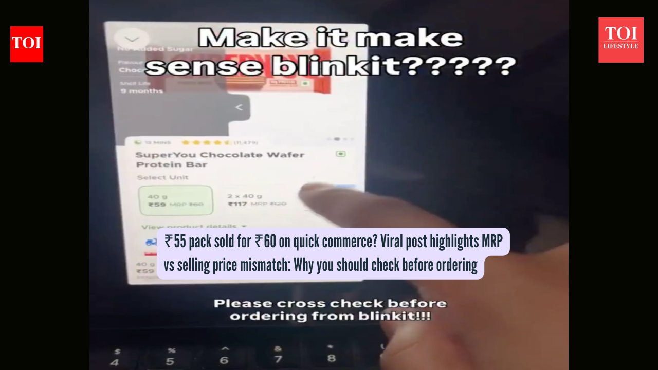 ₹55 pack sold for ₹60 on quick commerce? Viral post highlights MRP vs selling price mismatch: Why you should check before ordering