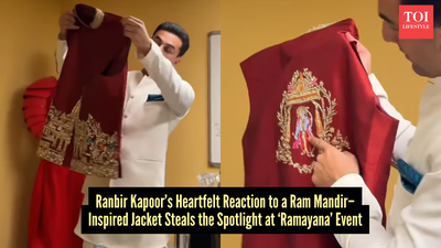 Ranbir Kapoor turns emotional as a fan gifts him a Ram Mandir–inspired jacket serving a fashion moment rooted in devotion