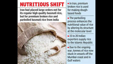 War disrupts rice trade, shipments to Iran stuck