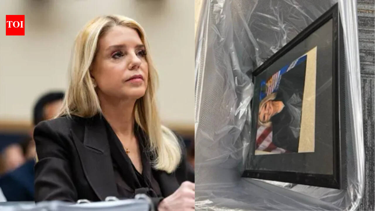 Pam Bondi’s portrait found in trash can a day after Trump axed her as attorney general: Report