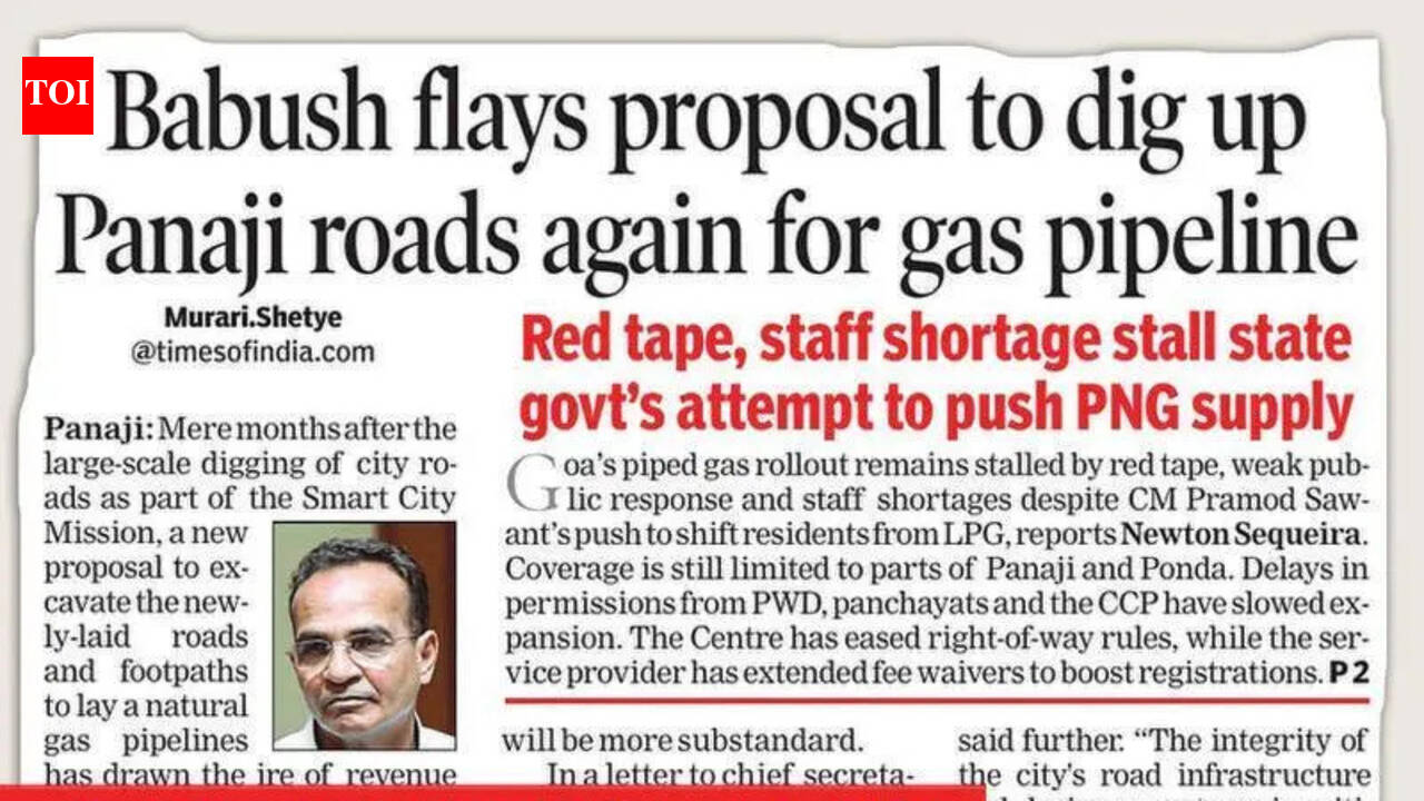 Govt to ignore Babush, dig Panaji again for gas pipeline