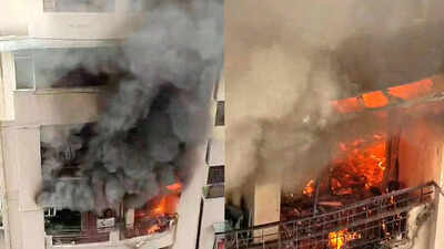 ‘Burning diya’ sparks fire in Ghaziabad highrise flat