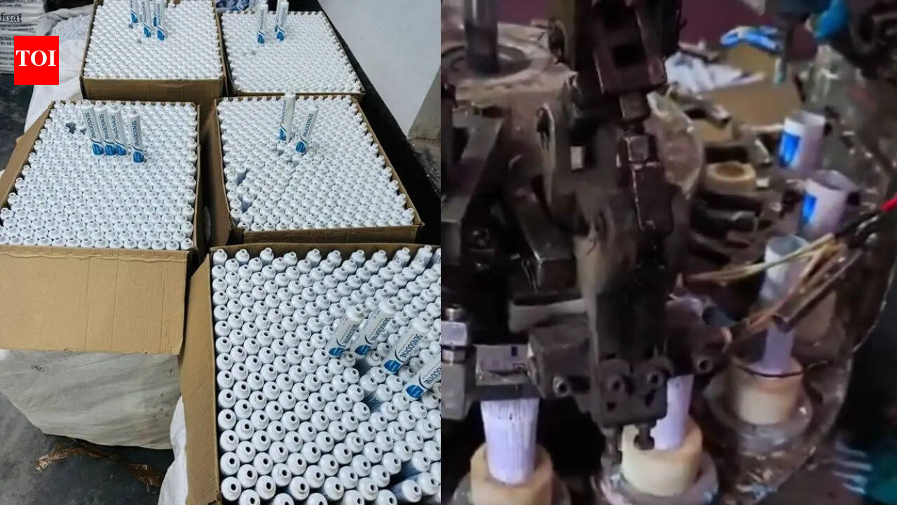 'Filling unhygienic raw paste into tubes': Fake toothpaste racket busted in Delhi; watch