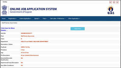 GSSSB staff nurse Ayurveda recruitment 2026: Apply online by April 13; check direct link and details here